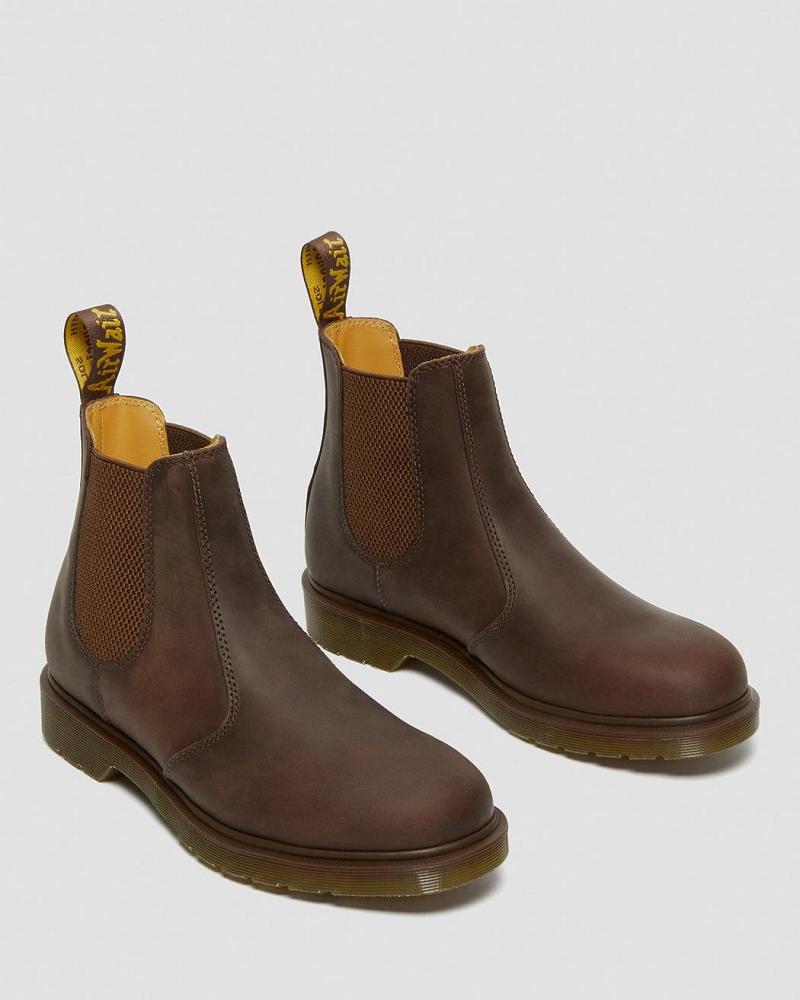 Dr Martens 2976 Crazy Horse Læder Ankelstøvler Dame Brune | DK 22JPQ